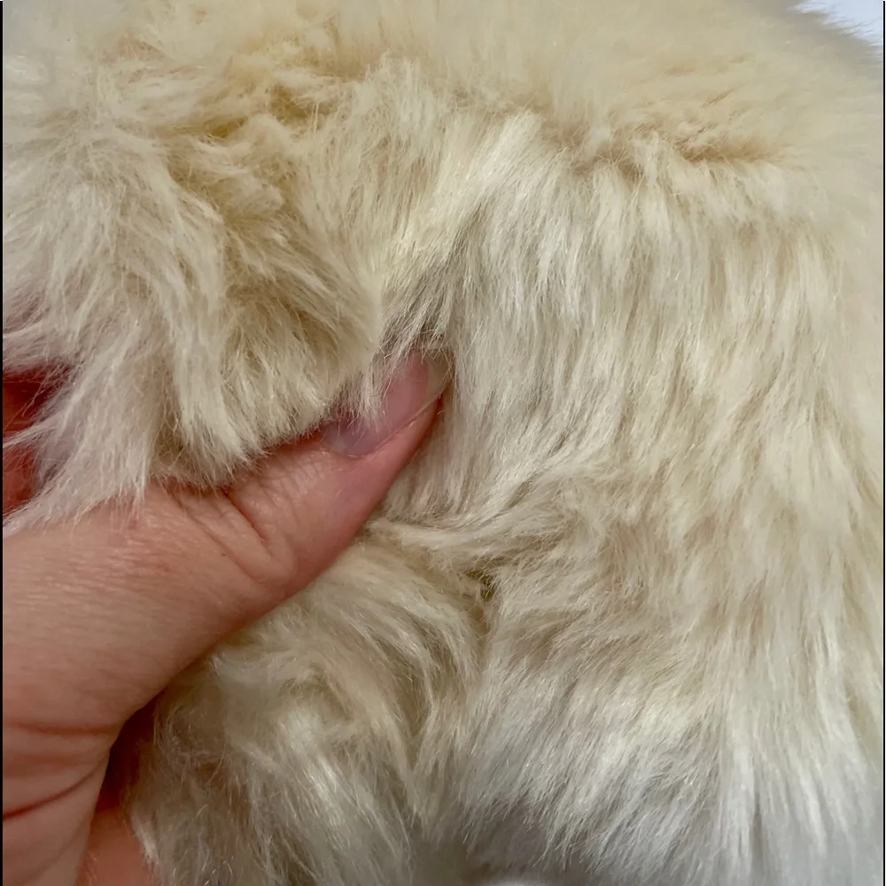 Faux fur cream color headband